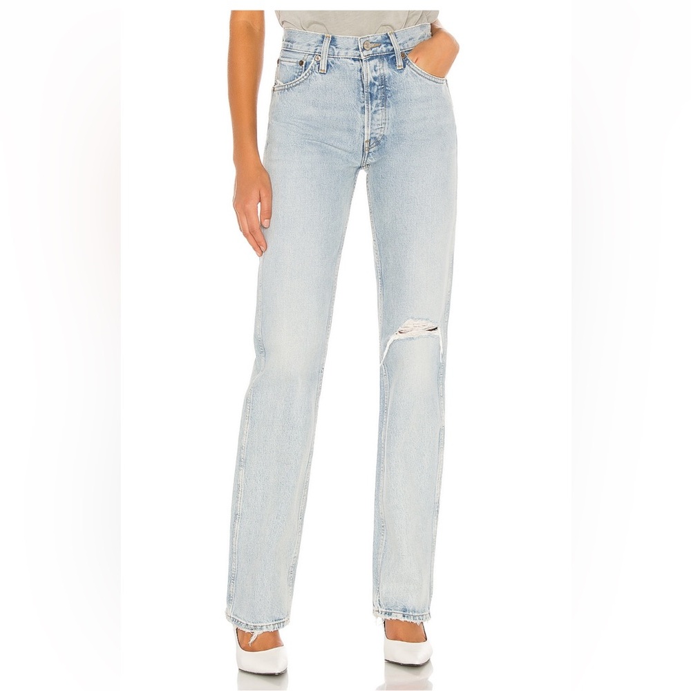 Re/Done Original 90's High Rise Loose in Light Worn 7